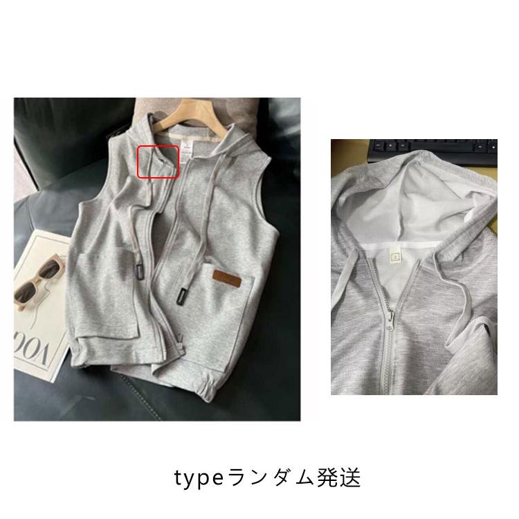 ベスト パーカー 前開き レディース フード付き ジップアップ トップス パーカーベスト ノースリーブ 春夏 秋 ジレ アウター 重ね着 レイヤード |  | 13