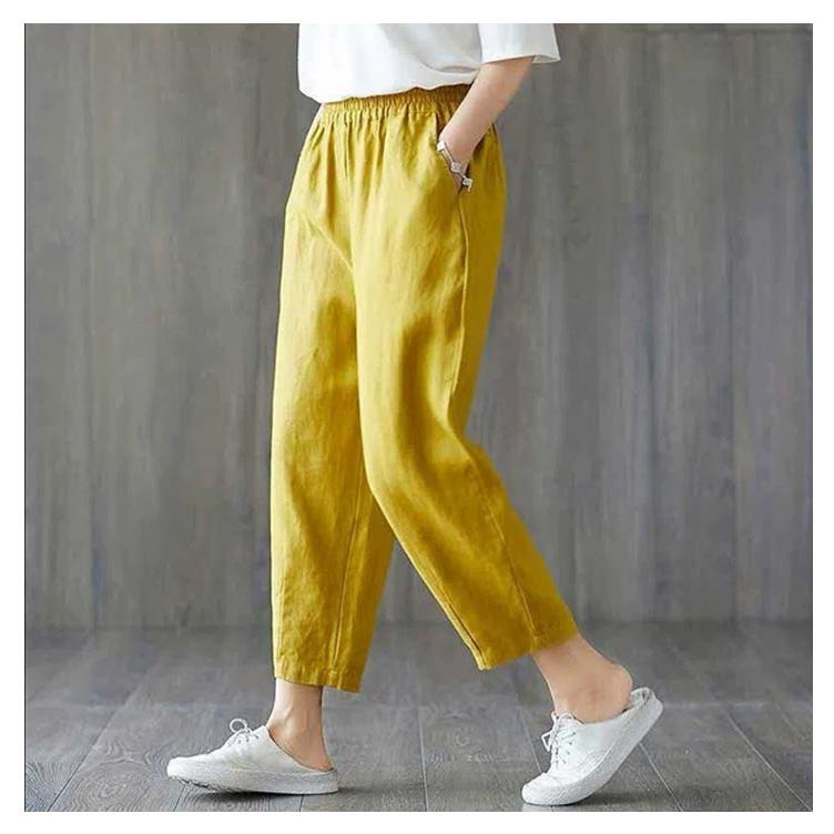 2枚セット！綿麻パンツ 九分丈 レディース クロップドパンツ 春 夏 リネンパンツ 綿麻 パンツ テーパードパンツ ロング丈 ズボン コットン リネン |  | 13