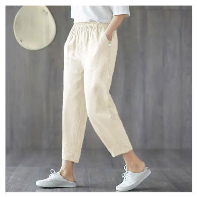 2枚セット！綿麻パンツ 九分丈 レディース クロップドパンツ 春 夏 リネンパンツ 綿麻 パンツ テーパードパンツ ロング丈 ズボン コットン リネン |  | 17