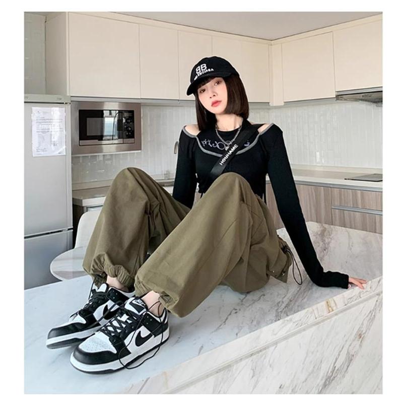 カーゴパンツ レディース かっこいい ダンス 衣装 カーゴパンツ 長ズボン ヒップホップ 韓国ファッション ストリート 春夏秋 ボトム トレンド 韓国 |  | 14