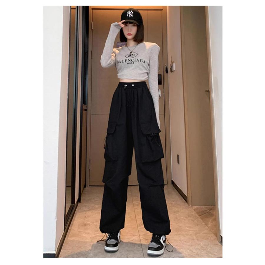 カーゴパンツ レディース かっこいい ダンス 衣装 カーゴパンツ 長ズボン ヒップホップ 韓国ファッション ストリート 春夏秋 ボトム トレンド 韓国 |  | 17