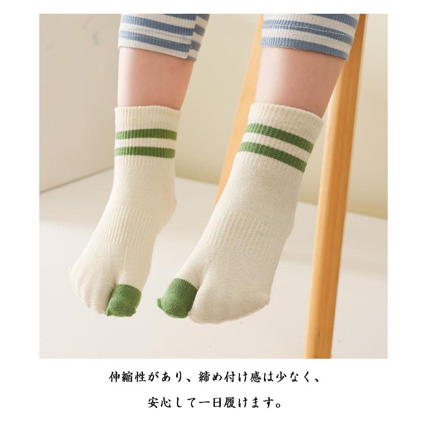 5足組 足袋ソックス キッズ 2本指靴下 綿 くるぶし 子供用靴下 コットン 男の子 女の子 クルー丈 スポーツ ジュニア 小学生 こども くつ下 二 |  | 10
