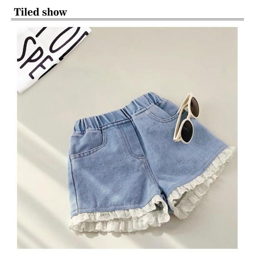 ショートパンツ デニム 子供服 キッズ 女の子 デニムパンツ ボトムス ハーフパンツ ガールズ 女児 フリル レース ジーンズ デニム パンツ 夏 夏 |  | 13