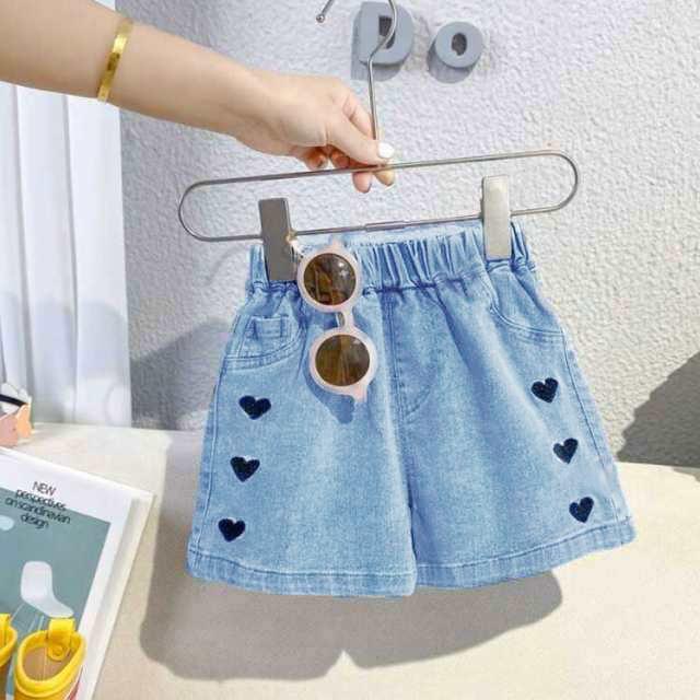 ショートパンツ デニム 子供服 キッズ 女の子 デニムパンツ ボトムス ハーフパンツ ガールズ 女児 フリル レース ジーンズ デニム パンツ 夏 夏 |  | 03