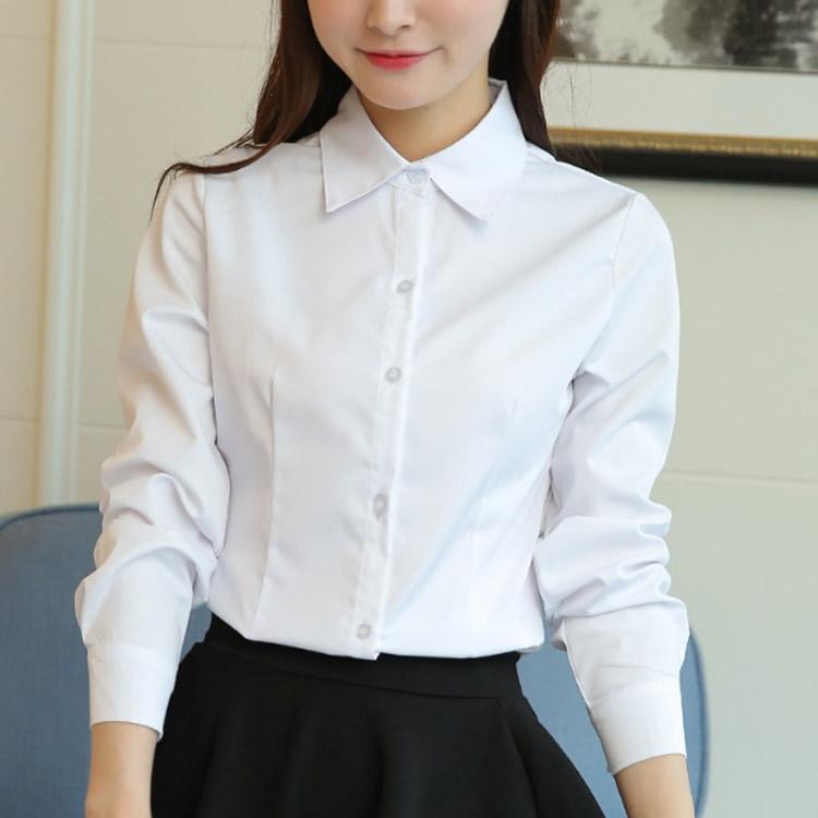 シャツ レディース 半袖/長袖 スーツ インナー オフィス ビジネス 事務服 シワになりにくい 形態安定 ノーアイロン ワイシャツ 白 黒 無地 Yシ |  | 04