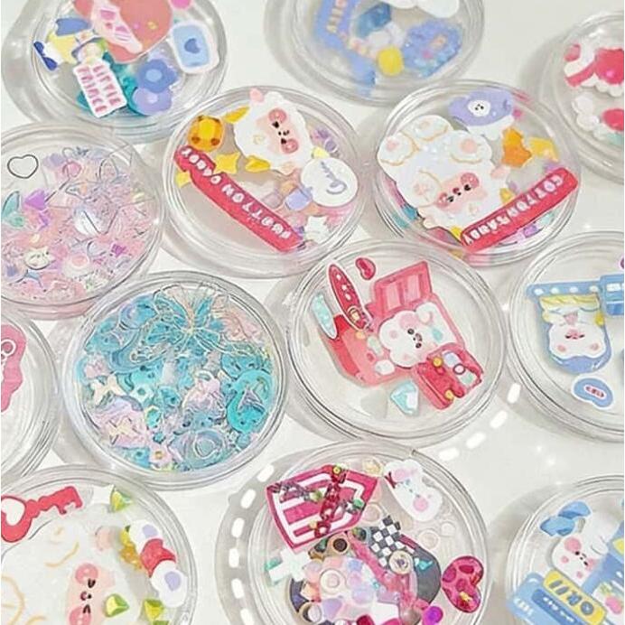 50個セット カプセルシール 作れる 手作りキット シャカシャカ動く カプセル 簡単 初心者 レジン不要 トークンカプセル ホルダー 子ども シール |  | 09
