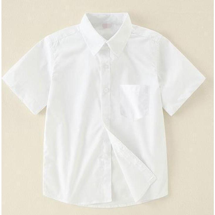 スクールシャツ キッズ 半袖 子供 男子 シャツ 小学生 入学 入園 中学生 ジュニア ワイシャツ 男の子 制服 通園 通学 女の子 発表会 無地 白 |  | 08