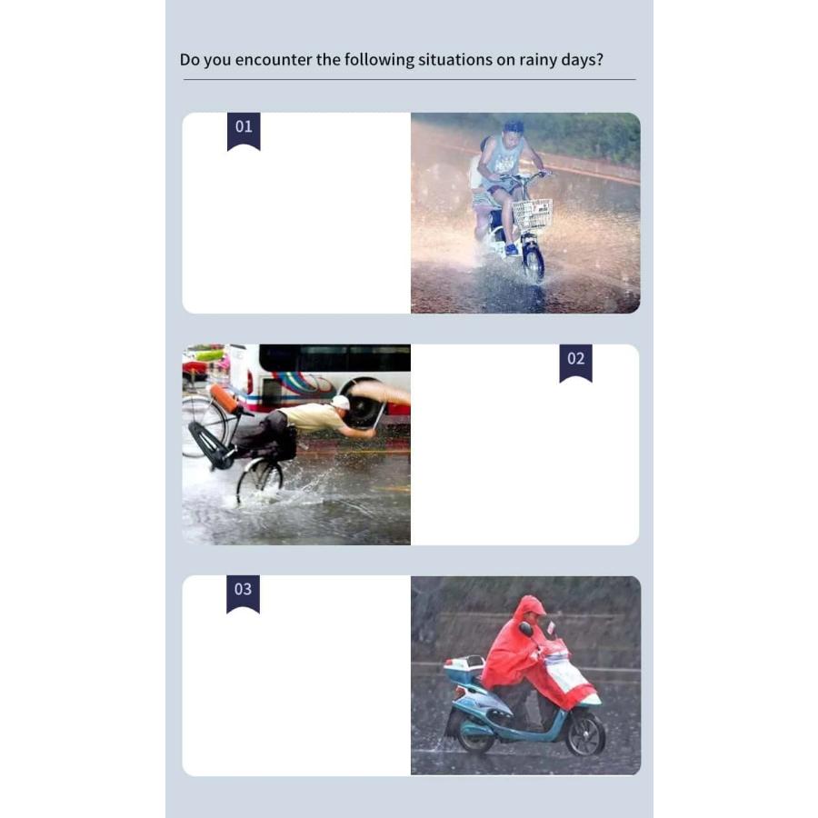 レインバイザー クリアバイザー 自転車用 顔が濡れない 角度調整 耳も隠れる ワイドなつば 雨用バイザー 梅雨対策 雨の日 レインハット レインコート |  | 14