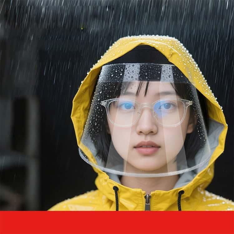 レインバイザー クリアバイザー 自転車用 顔が濡れない 角度調整 耳も隠れる ワイドなつば 雨用バイザー 梅雨対策 雨の日 レインハット レインコート |  | 02