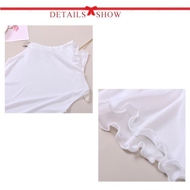 ハイネック トップス レディース タンクトップ ノースリーブ カットソー 袖なし Tシャツ シアー メッシュ シアートップス インナー レイヤード 重 |  | 14