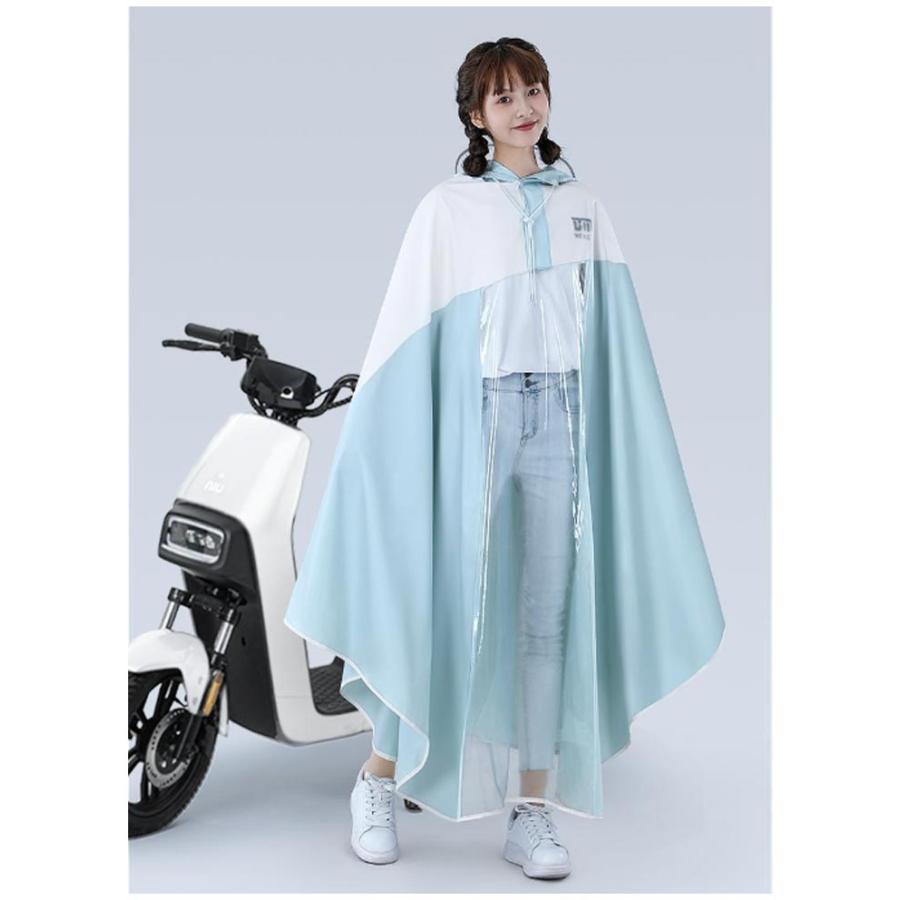 レインポンチョ レインコート 自転車 ポンチョ レインカバー 窓付き リュック対応 軽量 可愛い 濡れない 男女兼用 軽い 通学 通勤 雨具 防水 速 |  | 16