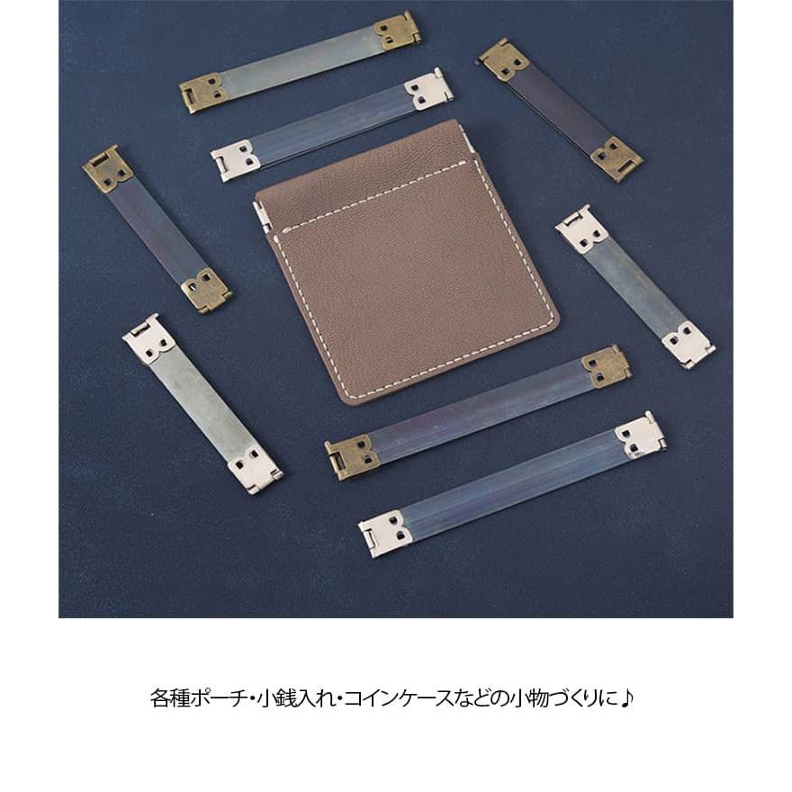 ばね口金具 16本セット 幅1.5cm 8cm 8.5cm 10cm 12cm バネ口金 バネポーチ がま口 バネ口金具 ばね口金 バネ口 ばね口 ぱ |  | 11