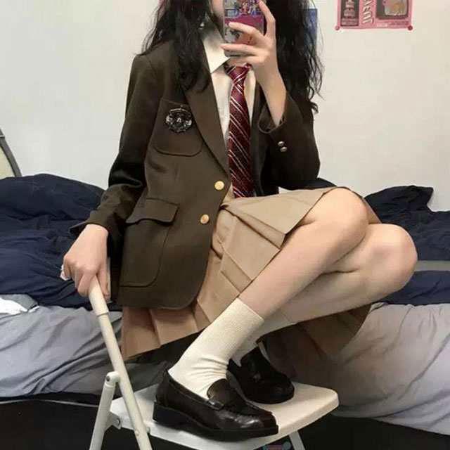4点セット 女子高生 制服 リボン ブレザー スカート シャツ セット JK 学生 スクール コスプレ ファッション 高生 制服 高校制服 学生服 学 |  | 02