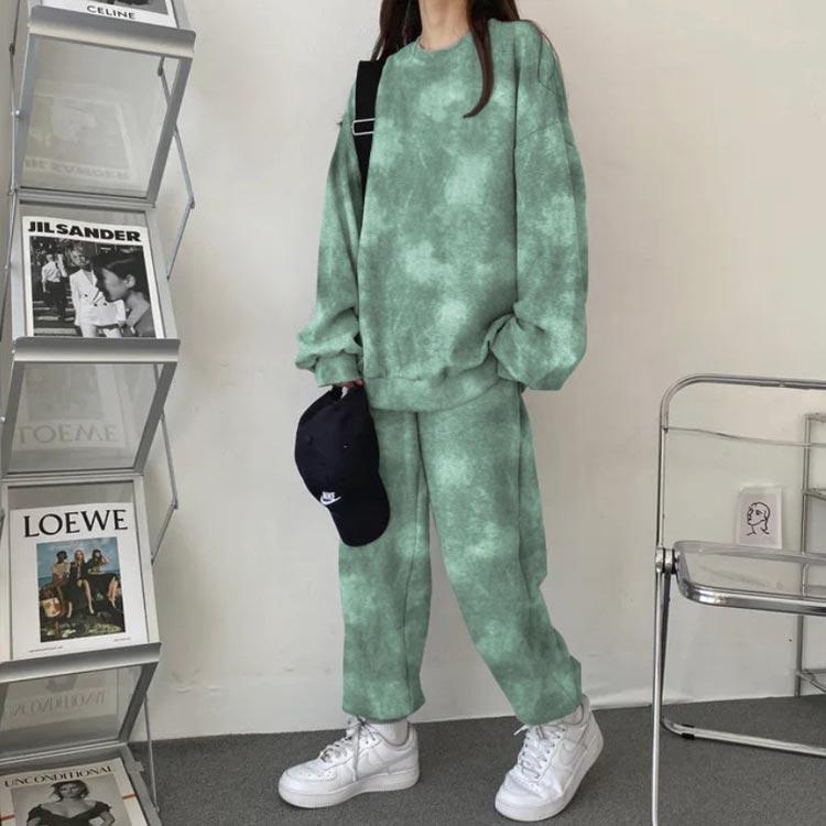 セットアップ レディース タイダイ柄 ルームウェア 上下セット 長袖 長ズボン タイダイ ゆったり オーバーサイズ ワンマイルウェア お洒落 普段着 |  | 03