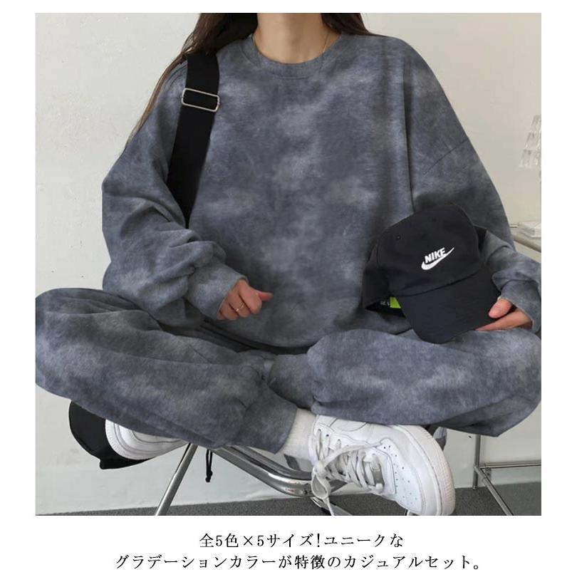 セットアップ レディース タイダイ柄 ルームウェア 上下セット 長袖 長ズボン タイダイ ゆったり オーバーサイズ ワンマイルウェア お洒落 普段着 |  | 09
