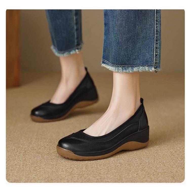 ヒール5.5cm 厚底シューズ レディース スリッポン シューズ 厚底 丸いつま先 歩きやすい 疲れにくい 春 靴 婦人靴 痛くない ママの日 ギフト |  | 14