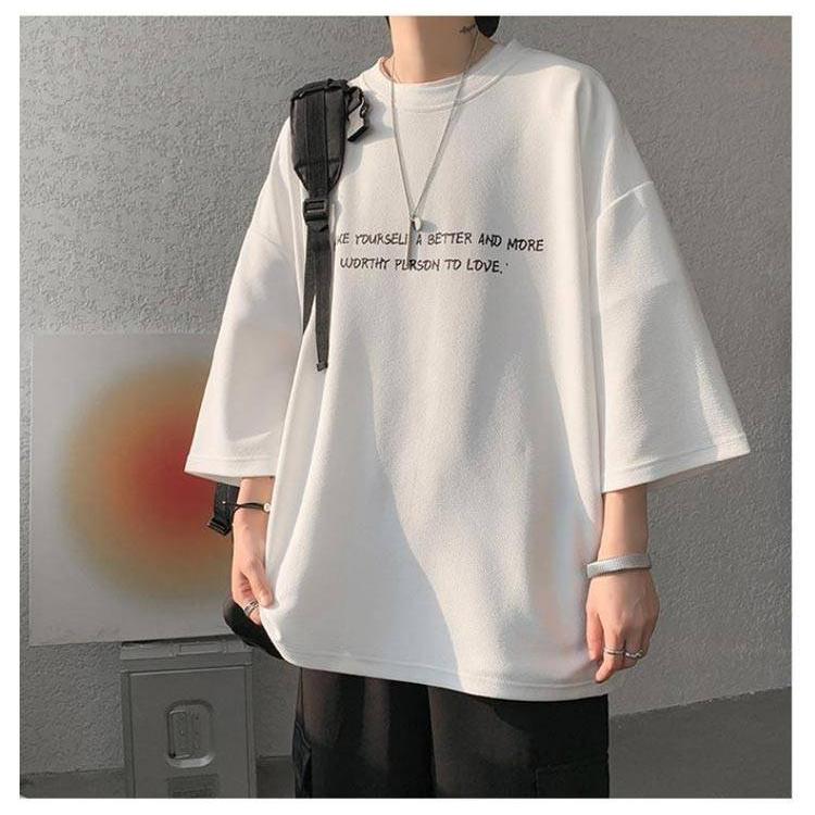 2枚セット 7分袖Tシャツ メンズ オーバーサイズ メンズ tシャツ 7分袖 ビッグ t シャツ オーバー サイズ 丸首 ビッグtシャツ 接触冷感 速 |  | 13