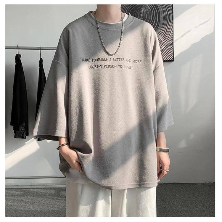 2枚セット 7分袖Tシャツ メンズ オーバーサイズ メンズ tシャツ 7分袖 ビッグ t シャツ オーバー サイズ 丸首 ビッグtシャツ 接触冷感 速 |  | 14
