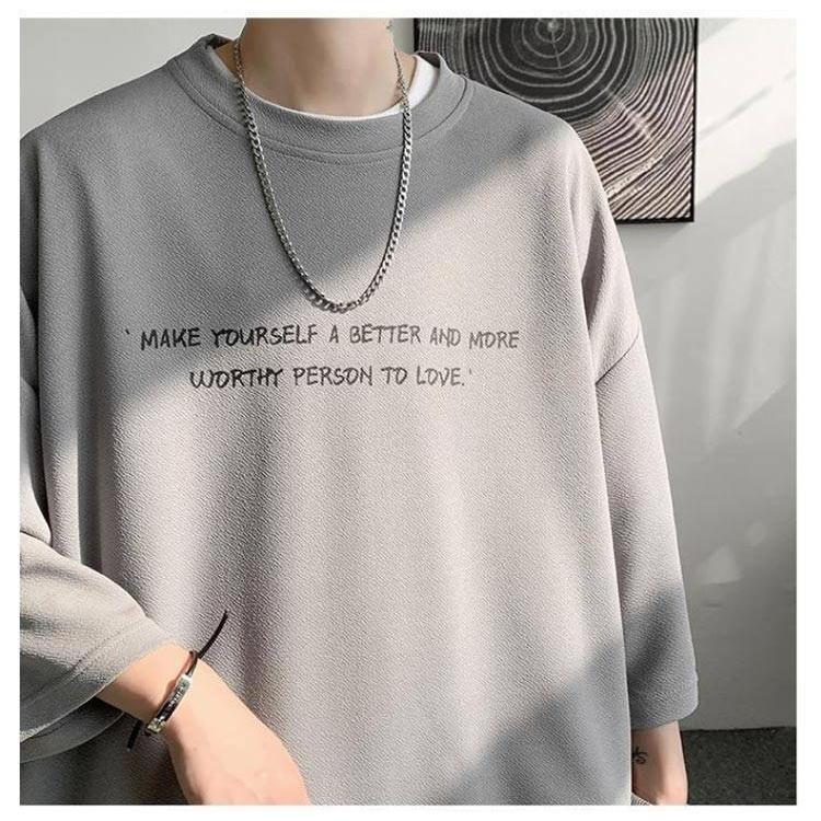 2枚セット 7分袖Tシャツ メンズ オーバーサイズ メンズ tシャツ 7分袖 ビッグ t シャツ オーバー サイズ 丸首 ビッグtシャツ 接触冷感 速 |  | 16