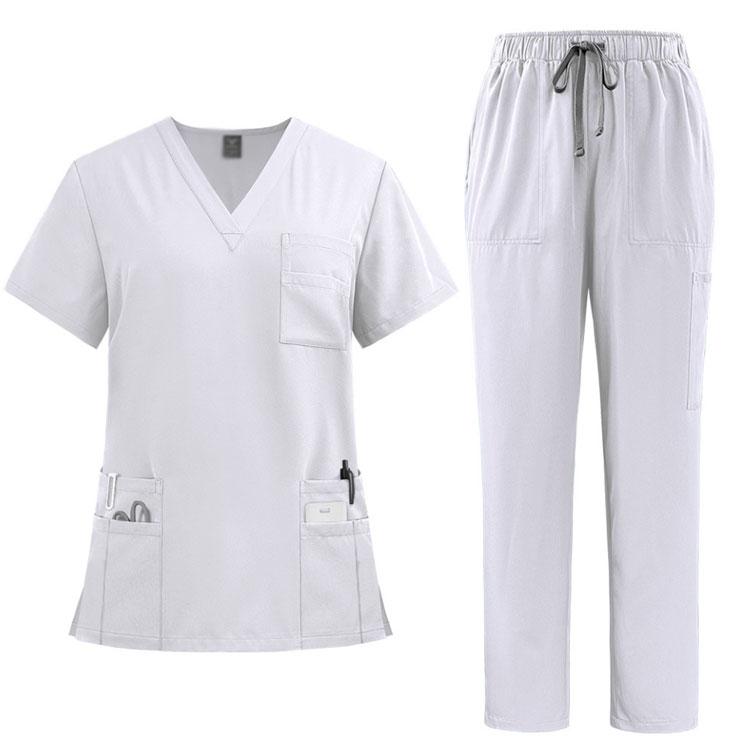 スクラブ 白衣 半袖 スクラブ ズボン 医療 白衣 パンツ ナース服 医療用 白衣 かわいい レディース 看護師 ナース 介護士 総ゴムパンツ スクラ |  | 04