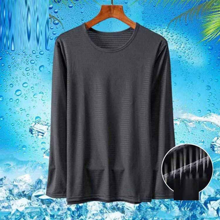 冷感 長袖tシャツ メンズ アイスシルク 夏 メッシュtシャツ 吸汗速乾 接触冷感 トップス ロンT クルーネック UVカット トレーニングウェア ゆ |  | 01
