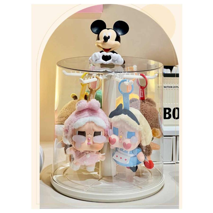 ぬいぐるみ収納ケース フィギュアケース コレクションケース 透明円柱収納 回転可能 回転式 積み重ね可能 掛けられる クリア 大容量 透明 ケース お |  | 15