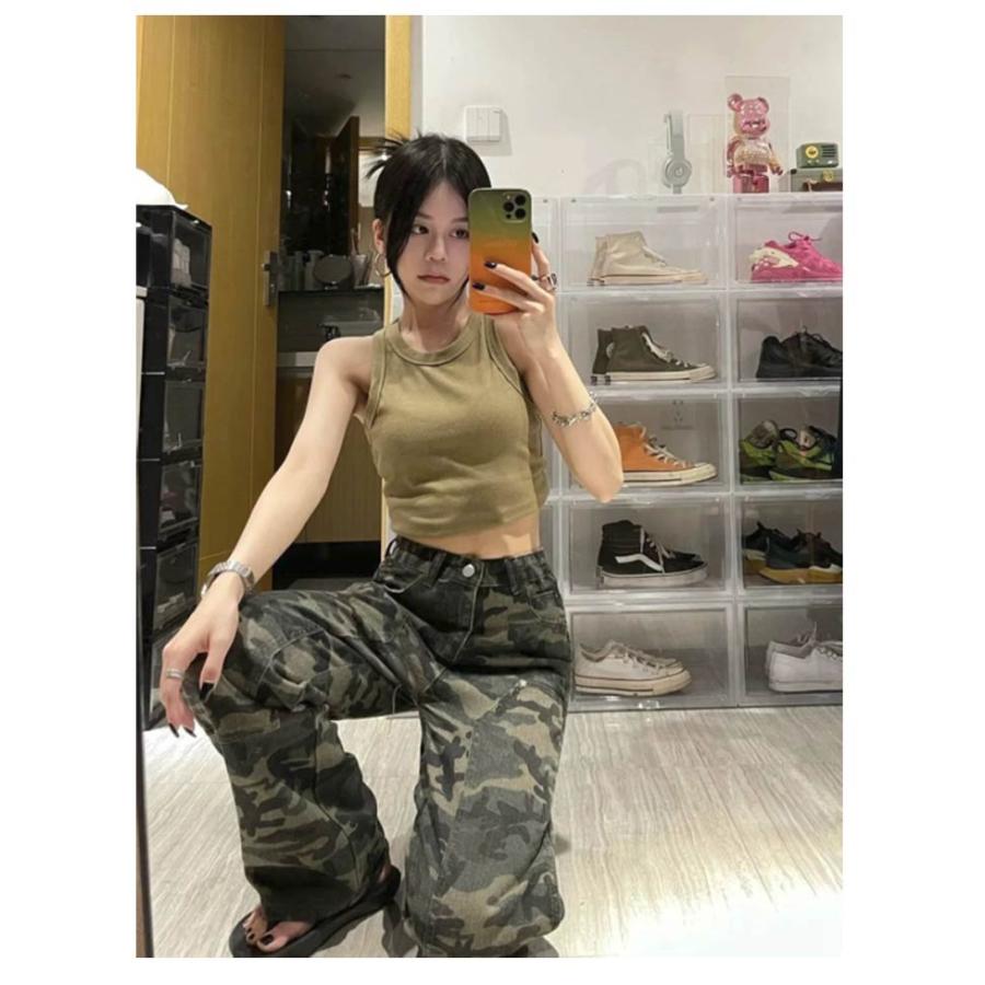 ミリタリーパンツ カーゴパンツ レディース ストリート ワイド ロングパンツ 迷彩 カモフラ ミリタリー 韓国ファッション アウトドア カジュアル ズ |  | 11