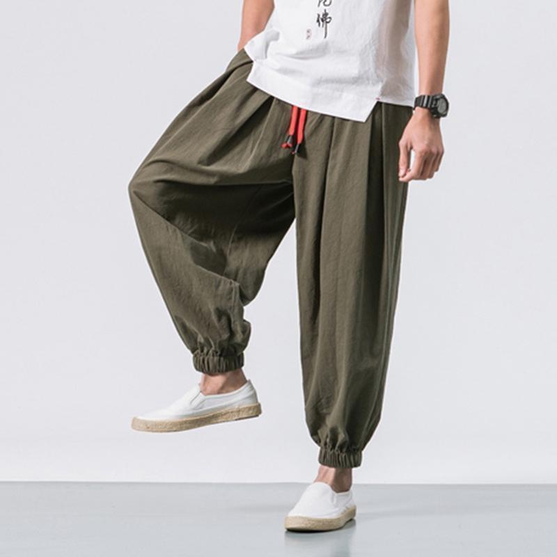 サルエルパンツ メンズ ワイドパンツ リネンイージーパンツ ハーレムパンツ ガウチョパンツ 薄手 カジュアル 大きいサイズ | ブランド登録なし | 10