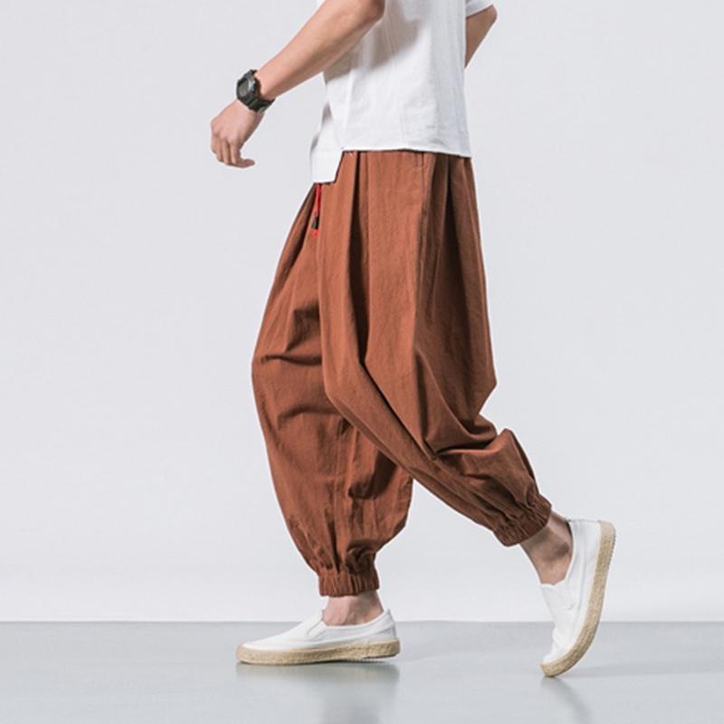 サルエルパンツ メンズ ワイドパンツ リネンイージーパンツ ハーレムパンツ ガウチョパンツ 薄手 カジュアル 大きいサイズ | ブランド登録なし | 08