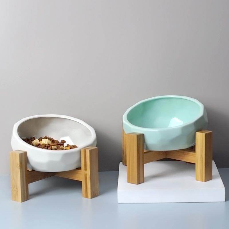 ペット食器 陶器 おしゃれ 猫 犬 フードボウル 皿 可愛い 食事 餌入れ 水入れ 台 犬 猫 食器 給水器 給餌器 食べやすいフードボウル エサ入れ | ブランド登録なし | 13
