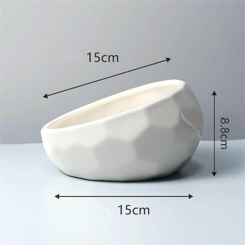ペット食器 陶器 おしゃれ 猫 犬 フードボウル 皿 可愛い 食事 餌入れ 水入れ 台 犬 猫 食器 給水器 給餌器 食べやすいフードボウル エサ入れ | ブランド登録なし | 02