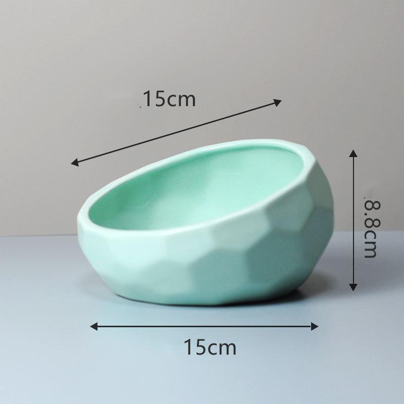 ペット食器 陶器 おしゃれ 猫 犬 フードボウル 皿 可愛い 食事 餌入れ 水入れ 台 犬 猫 食器 給水器 給餌器 食べやすいフードボウル エサ入れ | ブランド登録なし | 05