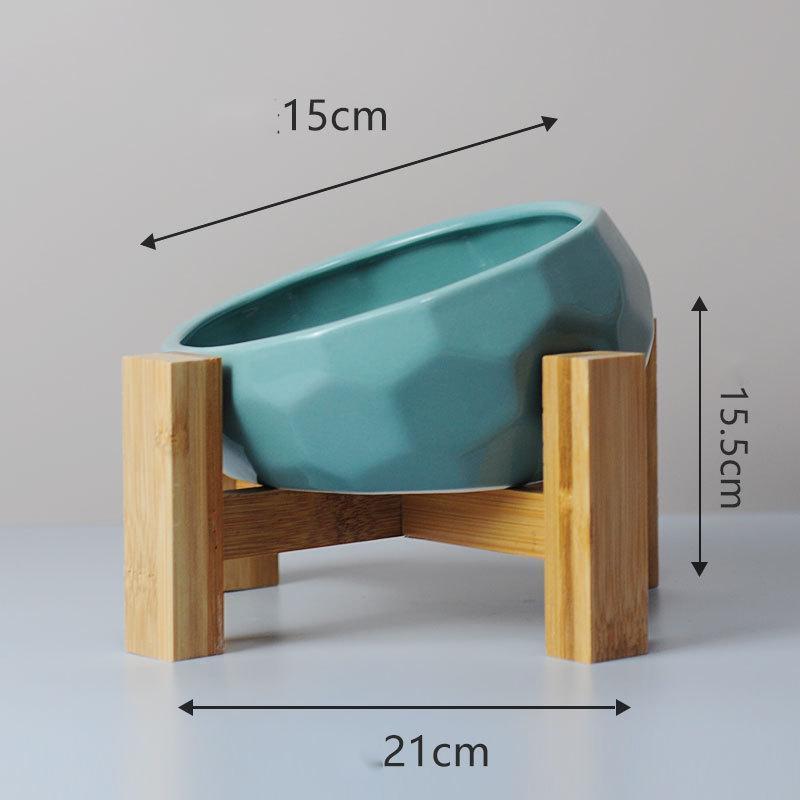 ペット食器 陶器 おしゃれ 猫 犬 フードボウル 皿 可愛い 食事 餌入れ 水入れ 台 犬 猫 食器 給水器 給餌器 食べやすいフードボウル エサ入れ | ブランド登録なし | 08