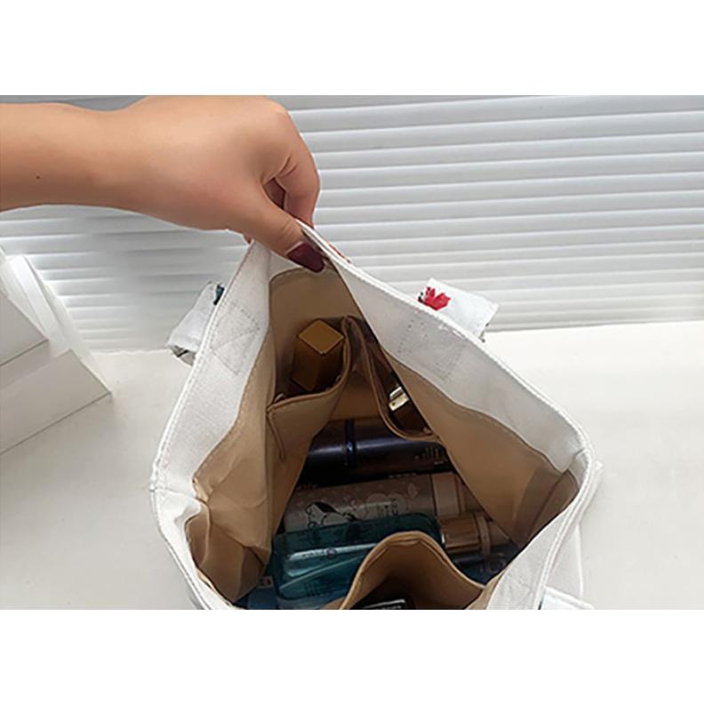大きい トートバッグ キャンバス 花柄 トート 布 エコバッグ キャンパス レディース 厚手 エコバック バック トートバック内袋付き 刺繍 大容量 | ブランド登録なし | 05