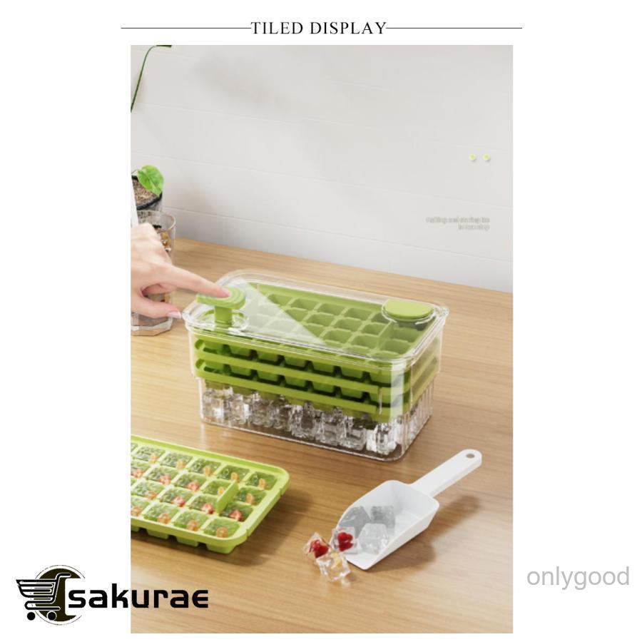ワンプッシュで氷を取り出す♪ 製氷皿 製氷器 製氷機 氷作る容器 大容量 84個取り 56個取り 28個取り 四角氷 保存ケース アイストレー 漏れ防 | ブランド登録なし | 07