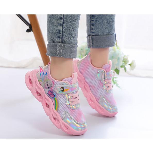 スニーカー キッズ ジュニア 園児 女の子 かわいい 光る靴 子供靴 キッズシューズ LED ひかる ピンク | ブランド登録なし | 10