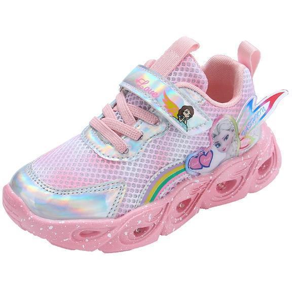 スニーカー キッズ ジュニア 園児 女の子 かわいい 光る靴 子供靴 キッズシューズ LED ひかる ピンク | ブランド登録なし | 03