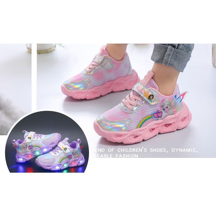スニーカー キッズ ジュニア 園児 女の子 かわいい 光る靴 子供靴 キッズシューズ LED ひかる ピンク | ブランド登録なし | 04