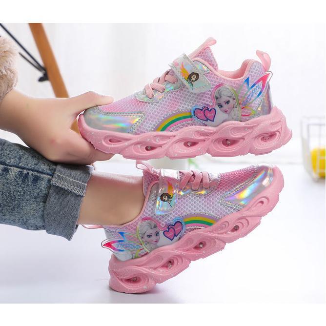 スニーカー キッズ ジュニア 園児 女の子 かわいい 光る靴 子供靴 キッズシューズ LED ひかる ピンク | ブランド登録なし | 09
