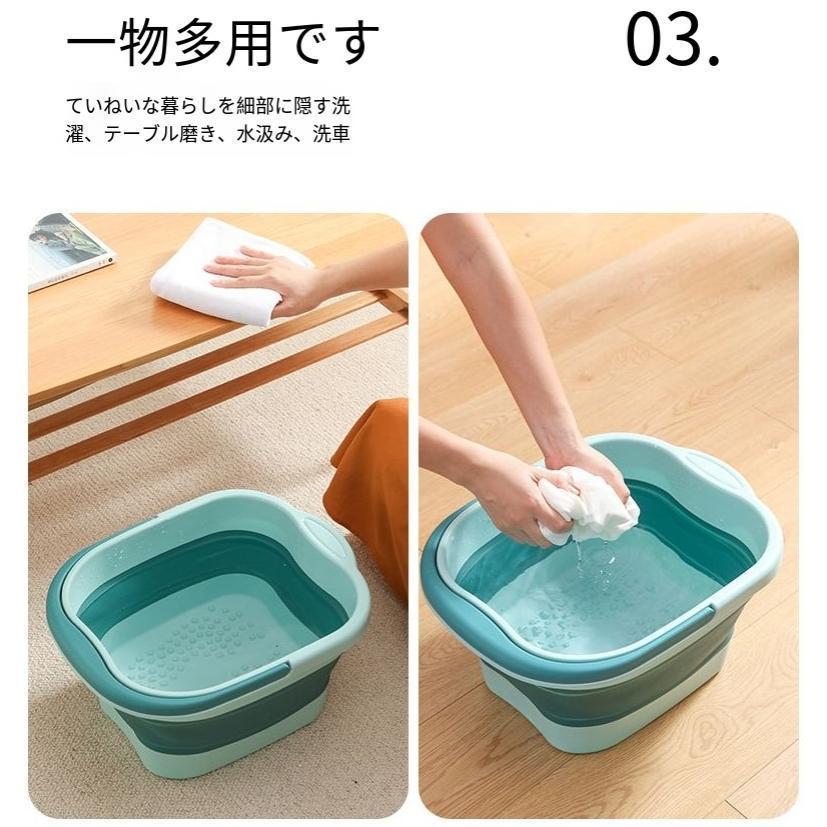 折りたたみバケツ 足湯 バケツ 洗濯桶 持ち運び 大容量 コンパクト 足洗い器 アウトドア 洗車 洗濯 掃除 便利 13L 軽量 |  | 10