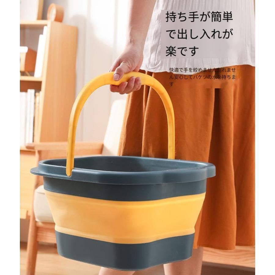 折りたたみバケツ 足湯 バケツ 洗濯桶 持ち運び 大容量 コンパクト 足洗い器 アウトドア 洗車 洗濯 掃除 便利 13L 軽量 |  | 06