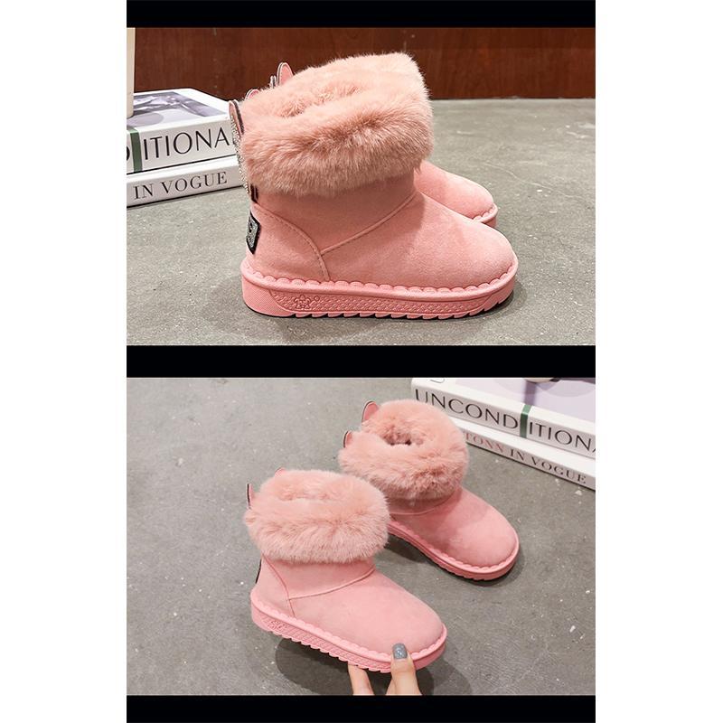 ショートブーツ キッズ 女の子 ハート 可愛い ボアブーツ 裏起毛 履きやすい カジュアル 防寒ブーツ 防風保温 | ブランド登録なし | 13