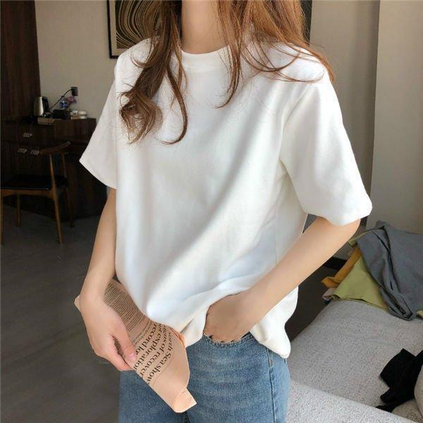 半袖tシャツ レディース tシャツ 白 無地tシャツ レディース 白 透けない ゆったりTシャツ 半袖 カットソー 春夏 夏服 肌着 リゾート | ブランド登録なし