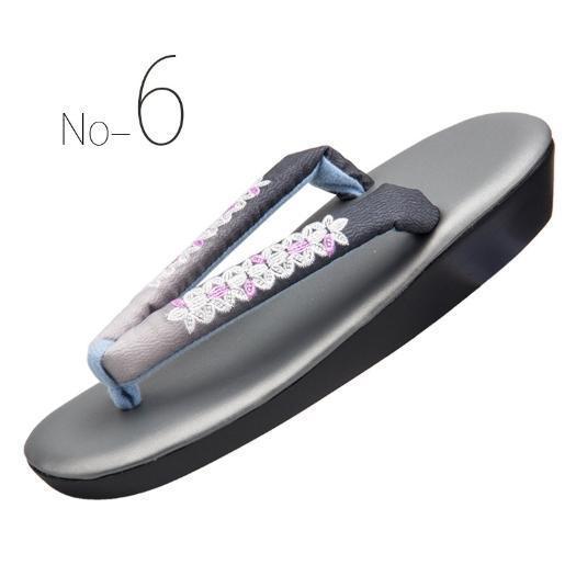 草履サンダルレディース女性大きいサイズ着物の草履ヒールぞうりグラデーション刺繍カジュアル着物小紋訪問着痛くないR芯 | ブランド登録なし | 06