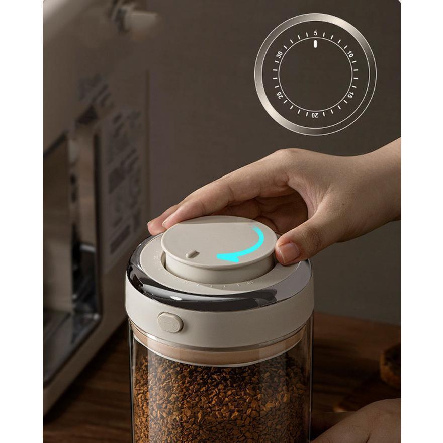 保存容器 2個セット 真空キャニスター 茶筒 500ml/1100ml/1700ml キャニスター 真空保存容器 真空容器 コーヒー 密閉容器 フード | ブランド登録なし | 16