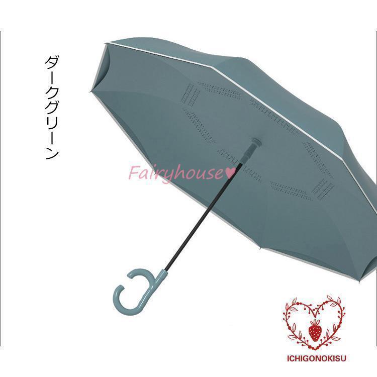 長傘 レディース メンズ 逆さ傘 長柄 雨傘 晴雨兼用かさ ワンタッチ車用傘逆向き 梅雨対策 耐風 自動型長傘 オシャレ 男性用 女性用 8本骨 | ブランド登録なし | 05