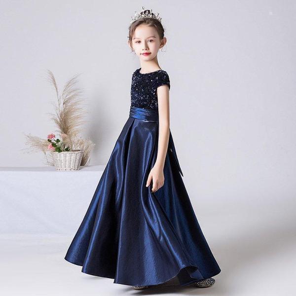 ピアノ発表会 ドレス 中学生 ワンピース 女の子 キッズドレス 子供服 ロング ガール 子供ドレス 長袖 袖あり 演奏会 フラワーガール ベールガール | ブランド登録なし | 13