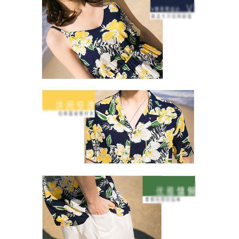 アロハシャツ メンズ キッズ 親子 リンク コーデ 親子 ペアルック 親子お揃い 母の日 親子ペア カップル服 花柄リゾートワンピース | ブランド登録なし | 09