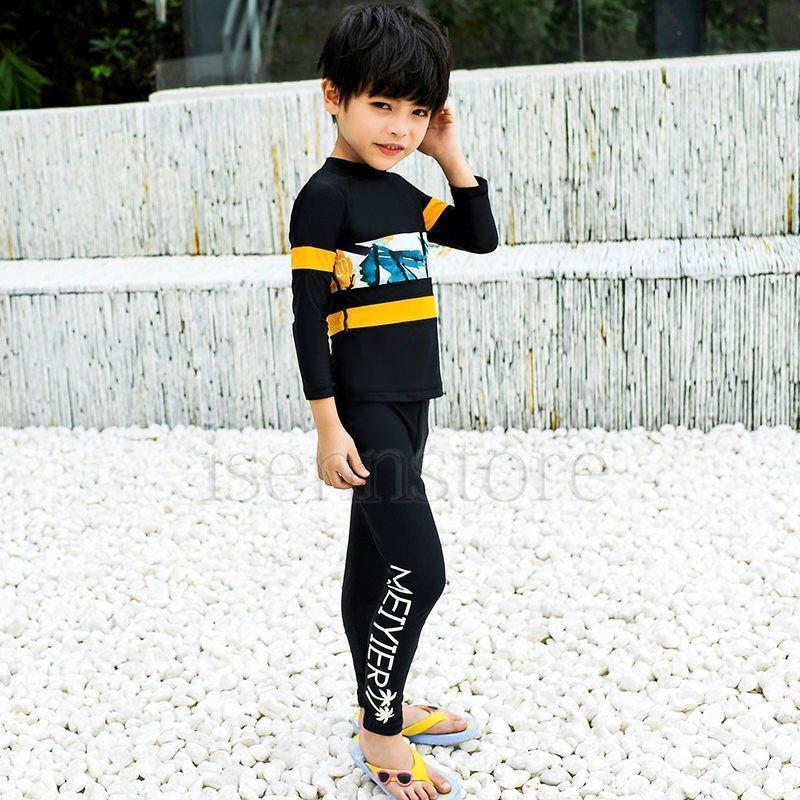 キッズ水着男の子 女の子 子供水着 ラッシュガード 長袖 セパレート 3点セット ジュニア こども服 レギンス スイムウェア 海水浴 UV対策 | ブランド登録なし | 08