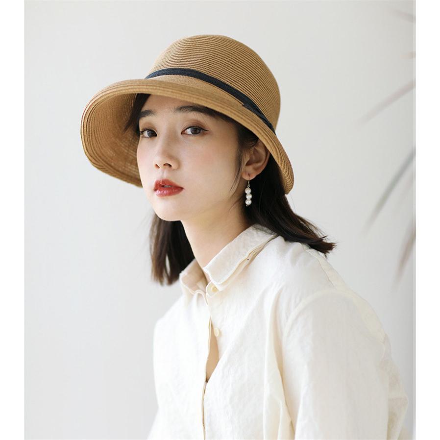 麦わら帽子 レディース UVカット UV 折りたたみ 大きいサイズ ハット 日よけ 春 夏 アウトドア 紫外線対策 かわいい おしゃれ 母の日 | ブランド登録なし | 12